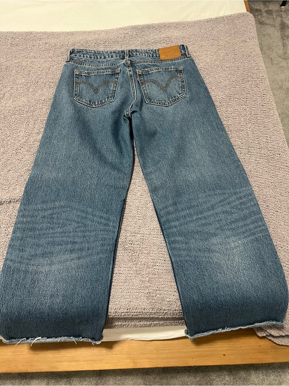 Levi's Low Loose Jeans Wide Leg Blue Waist 28